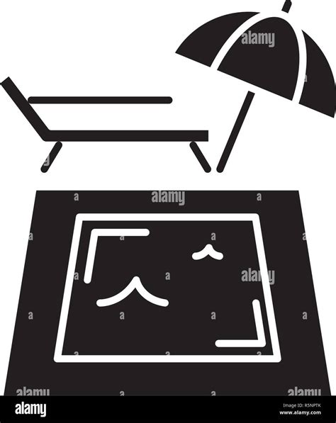 Swimming Pool Black Icon Vector Sign On Isolated Background Swimming