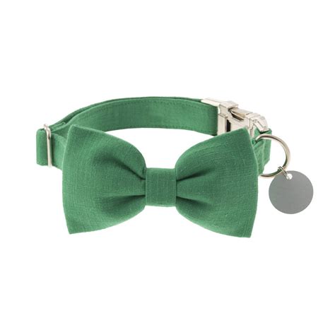 Bold Green Bow Tie Dog Collar By Mbt Studio