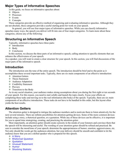 Types Of Informative Speeches Slidesharetrick
