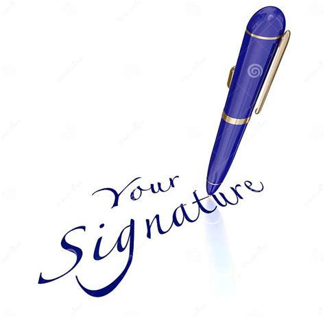 Your Signature Pen Signing Name Autograph Stock Illustration