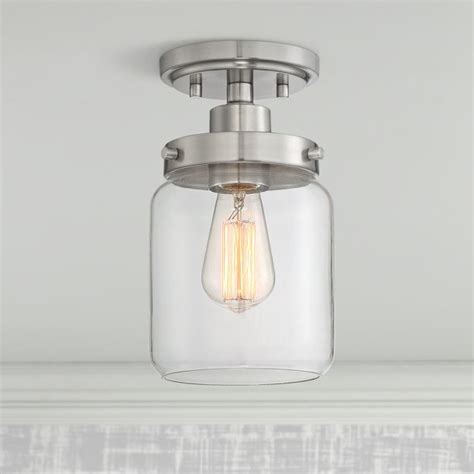 It includes a black bed dressed in beige bedding that complements with the draperies. 360 Lighting Modern Farmhouse Ceiling Light Semi Flush ...