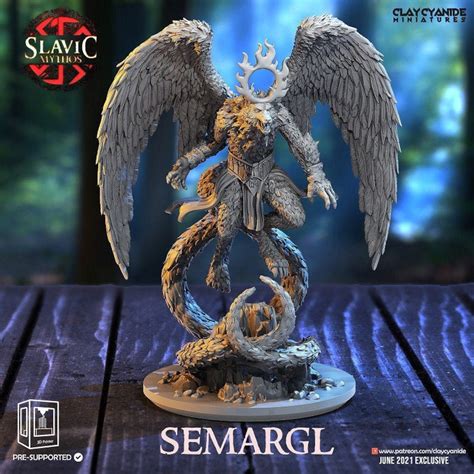 Semargl Slavic Mythos Clay Cyanide Miniatures 3d Printed Etsy