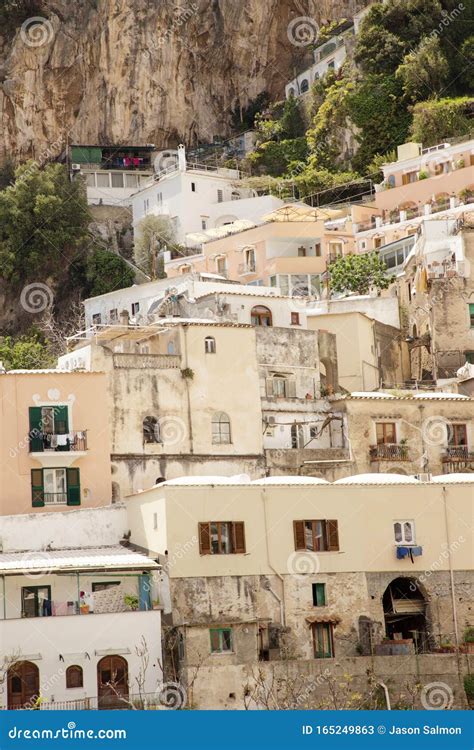 Mountain Hillside Village In Italy Stock Image Image Of Cityscape