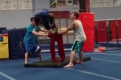 Watch Talented Gymnast Land In A Pair Of Trousers During Amazing Double