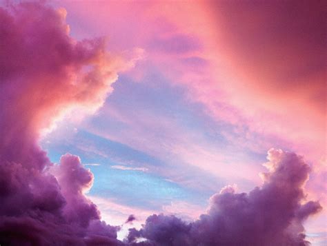 Purple Clouds Pink Clouds Sky Background Material Hd
