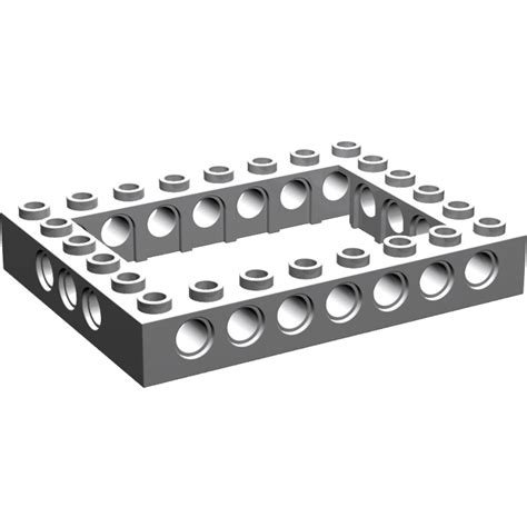 Lego Medium Stone Gray Technic Brick 6 X 8 With Open Center 4 X 6 1680