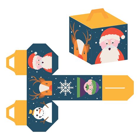 Best Images Of Christmas Santa Printable Paper Box Templates Free