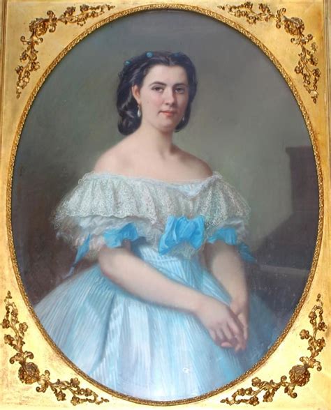 Gabriel Durand 1801 1882 Tableau Grand Portrait De Mlle Chelcy Galerie