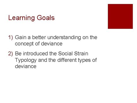 Social Strain Typology Robert Mertons Deviance Typology Learning