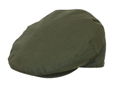 Olive Kent Wax Flat Cap Denton Hats