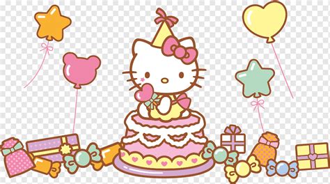 Hello Kitty Birthday Background Vector Art Tutorial Imagesee