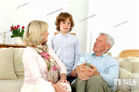 Grandparents And Grandson Stock Photo Picture And Rights Managed