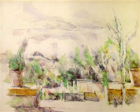 The Garden Terrace At Les Lauves 1906 Paul Cezanne