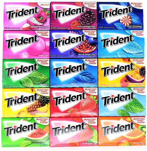 Trident Sugar Free Chewing Gum Variety Pack Of 15 Ubuy Hong Kong