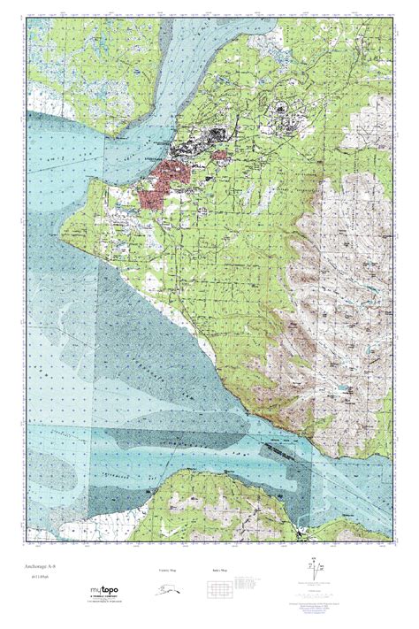 Mytopo Anchorage A 8 Alaska Usgs Quad Topo Map