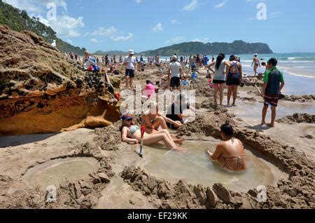 Hot Water Beach Coromandel Peninsula New Zealand Stock Photo Alamy
