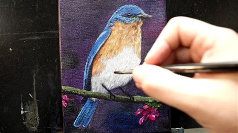 Blue Bird Paintingblue Debutbird Art Br