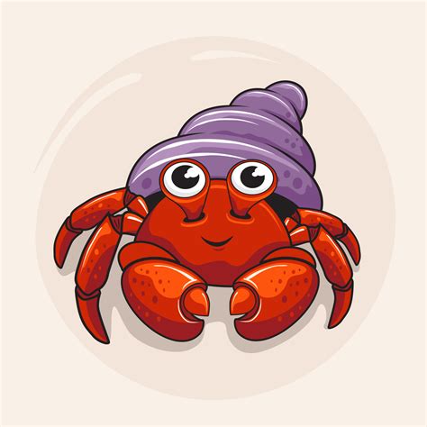 Hermit Crab Cartoon Illustrations 3513821 Vector Art At Vecteezy