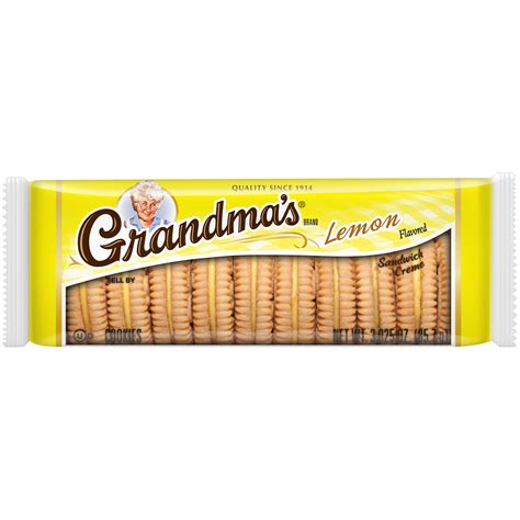 Grandmas Sandwich Creme Lemon Cookies 3025 Oz Pack