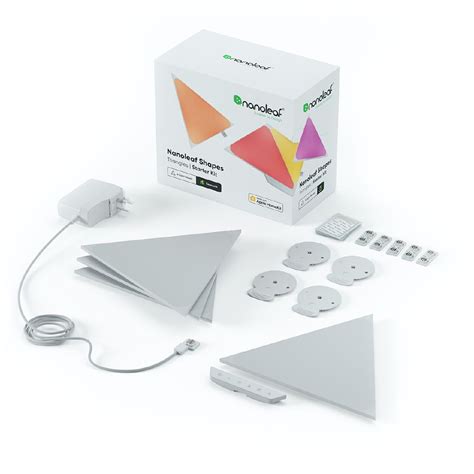 Nanoleaf Shapes Triangles Starter Kit 4 Pack Noel Leeming
