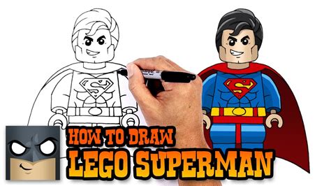 How To Draw Lego Superman Drawing Lesson Youtube
