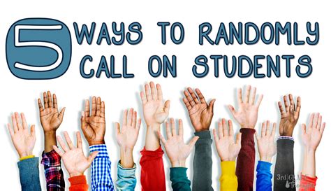 Five Ways To Randomly Call On Students 3rd Grade Thoughts