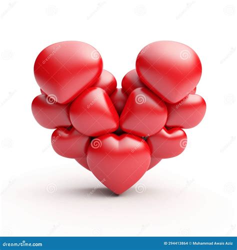 Red Hearts Isolated On White Background Stock Photo Image Of Simple