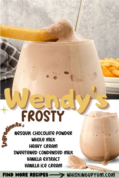 How To Make Wendys Frosty Chocolate Shake Recipe Whisking Up Yum