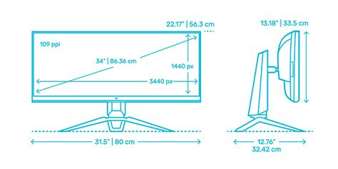 Computer Monitors Displays Dimensions And Drawings