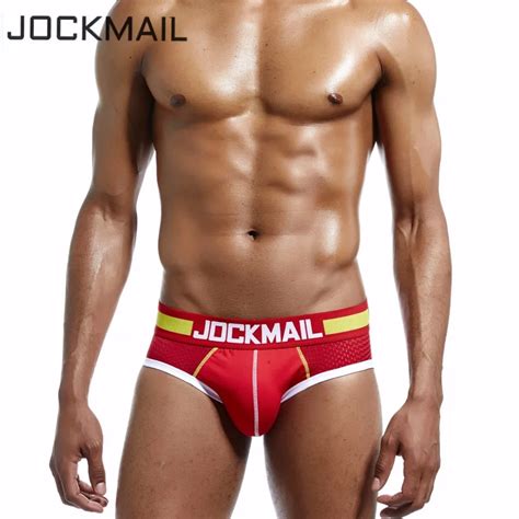 Jockmail Brand Men Underwear Briefs Mesh Breathable Sexy Men Briefs