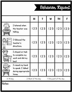  39 S First Grade Snippets Individual Behavior Chart Freebies