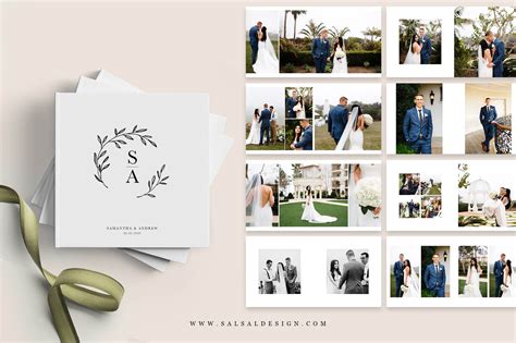 Wedding Photo Album Template Al002 Card Templates ~ Creative Market