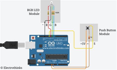 Arduino Push Button Circuit Diagram