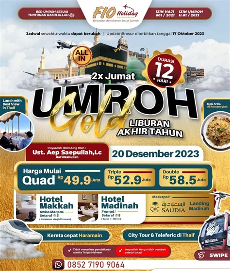 Umroh Plus Turki 2023 2024 Fio Holiday Riau Airlines