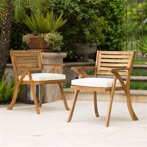 Ardmore Outdoor Acacia Wood Arm Chair Set Of 2