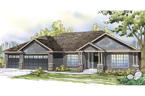 Ranch house plans tend to be simple, wide, 1 story dwellings. Ranch House Plans - Oak Hill 30-810 - Associated Designs
