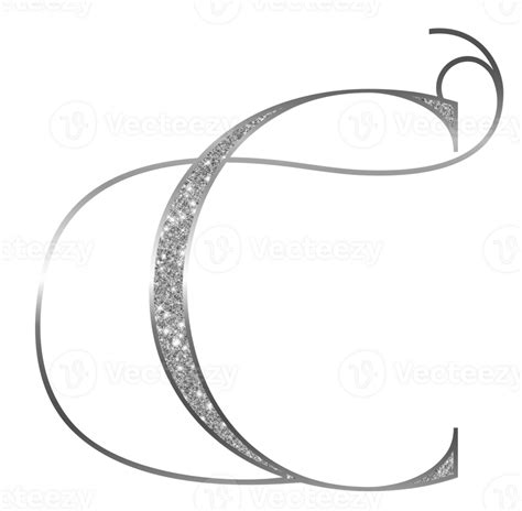 Silver Glitter Alphabet Uppercase 37304026 Png