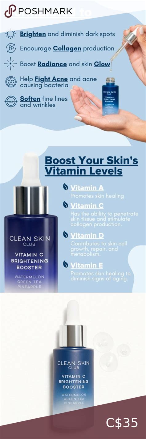 Clean Skin Club Vitamin C Brightening Booster In 2022 Vitamins For