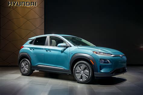 2019 Hyundai Kona Electric Us Debut 250 Miles Of Range From Small