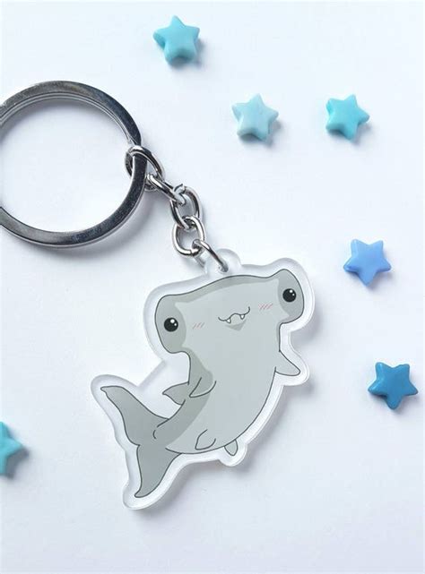 Hammerhead Shark Key Chain Shark Key Ring Shark T Cute