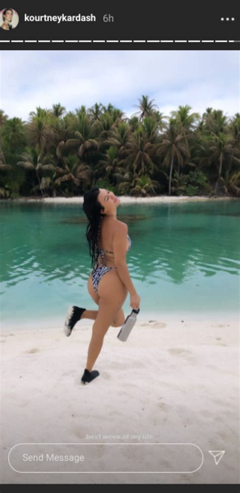 Kourtney Kardashian Puts Her Curves On Full Display In Two Piece