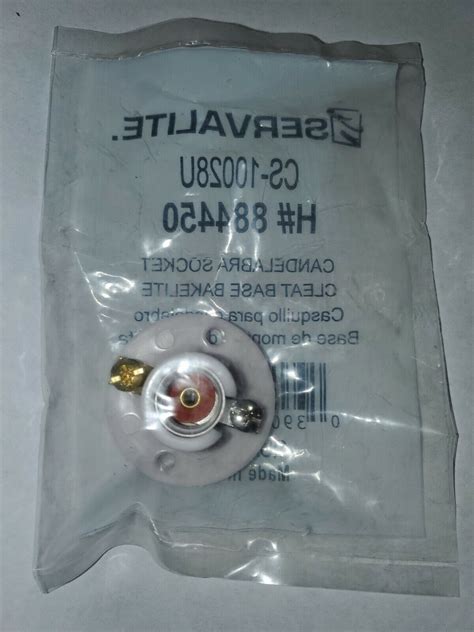 Servalite Lamp Candelabra Socket Cleat Base Bakelite 125v 75 Watt