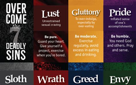 How To Overcome The 7 Deadly Sins In One Infographic Churchpop