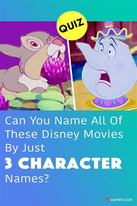 Quiz Can You Name All Of These Disney Movies By Just 3 Character Names Artofit