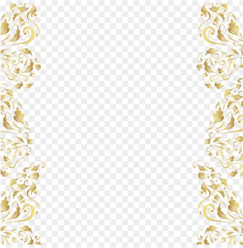 Free Download Hd Png Gold Floral Border Png Png Transparent With