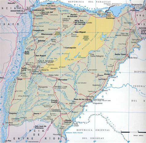 Mapa De La Provincia De Corrientes Argentina Gifex
