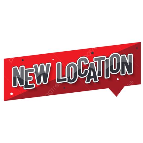 New Location In Red New Location Red Png And Vector With Transparent