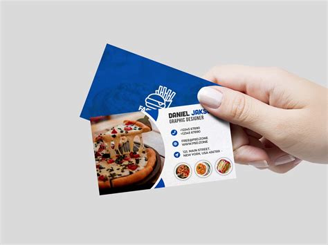 These thematic pictures of food are analogous to a visual dictionary. Fast Food Restaurant Business Card Template (PSD)