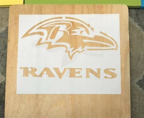 Stencils For Painting Size 10x8 Baltimore Ravens Reusable Nfl Etsy