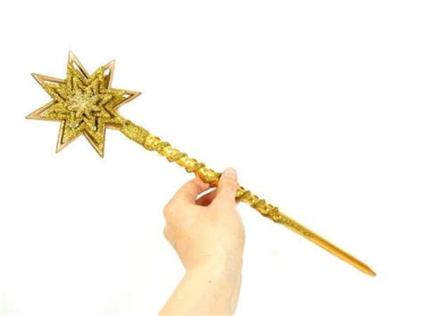 17 Inch Fairy Godmother Wand Gold Star Magic Wand Wizard Wand Etsy